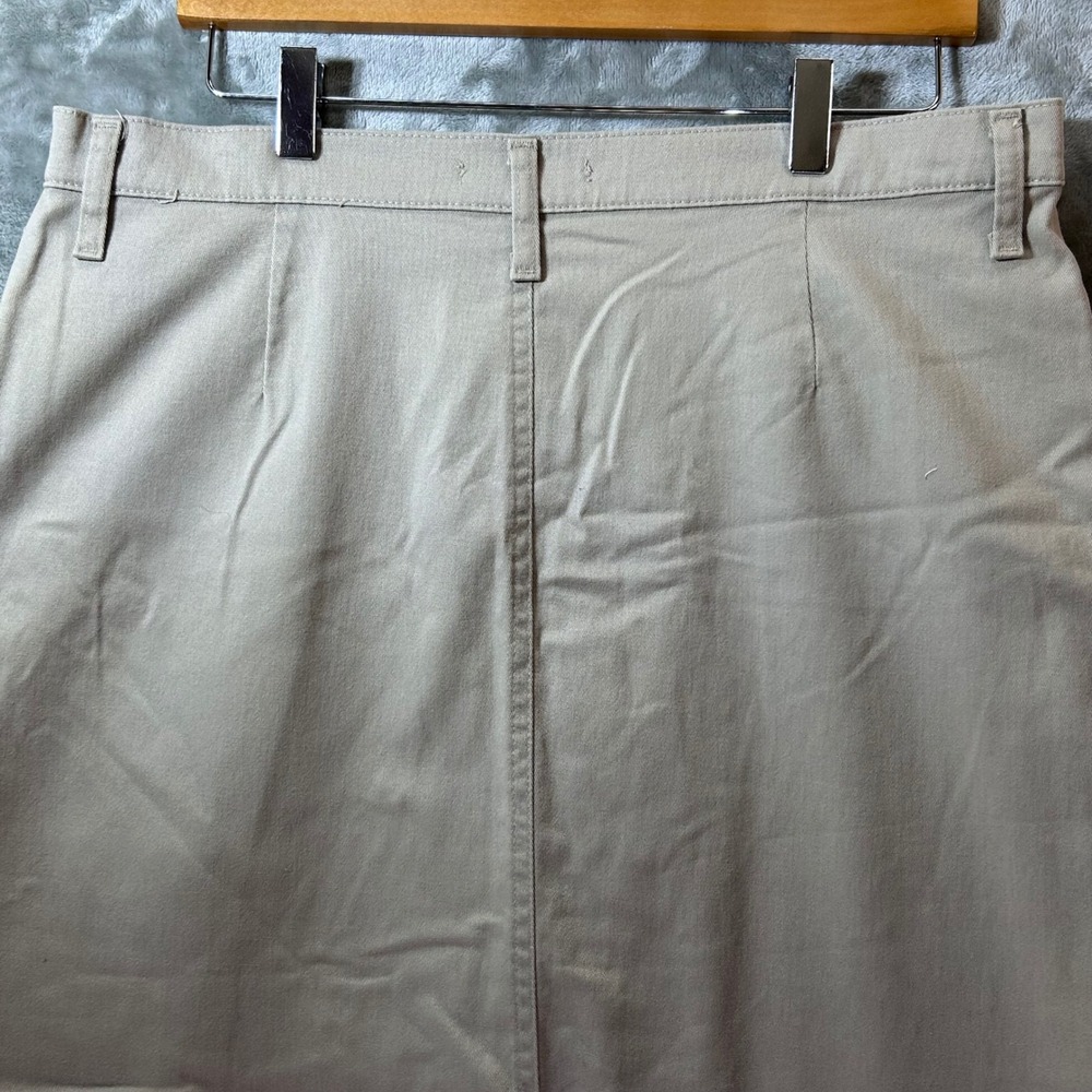 Riders by Lee Womens Khaki Pencil Midi Skirt Comfort Stretch Waist 12M W403516 - Picture 5 of 10